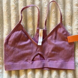 Colsie Ribbed Bralette in Dusty Rose